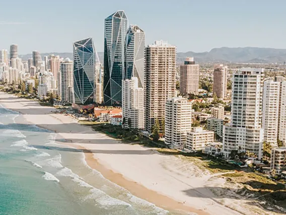 Landscape view of Australian coastline.