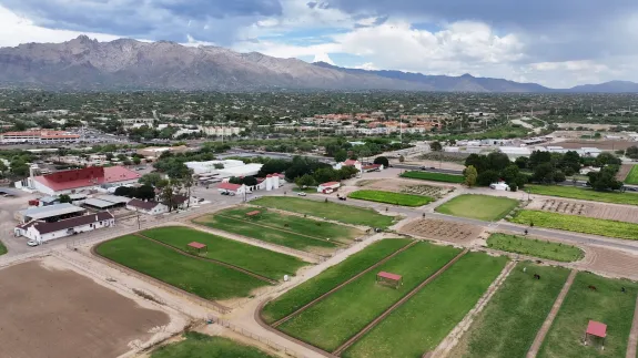 An aerial shot of the Campus Agricultural Center, 2 miles north of UA's main campus